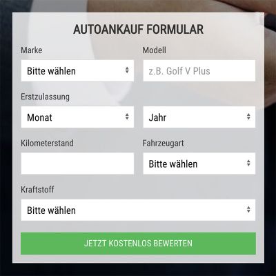 Easy Autoankauf Formular